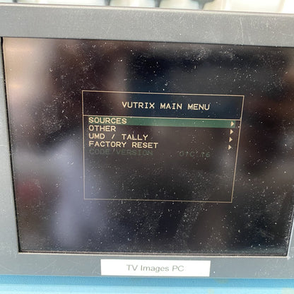 Vutrix 3-Channel HD-SDI Rackmount LCD Monitor Broadcast UK GPI Control
