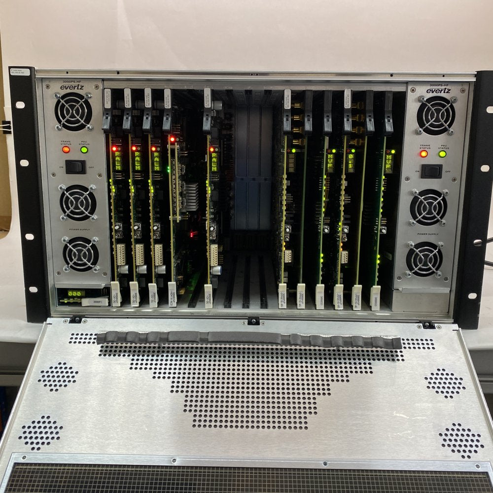 Broadcast Frame System Evertz 3000FR Modular Rack-Mount Multiple Configurations