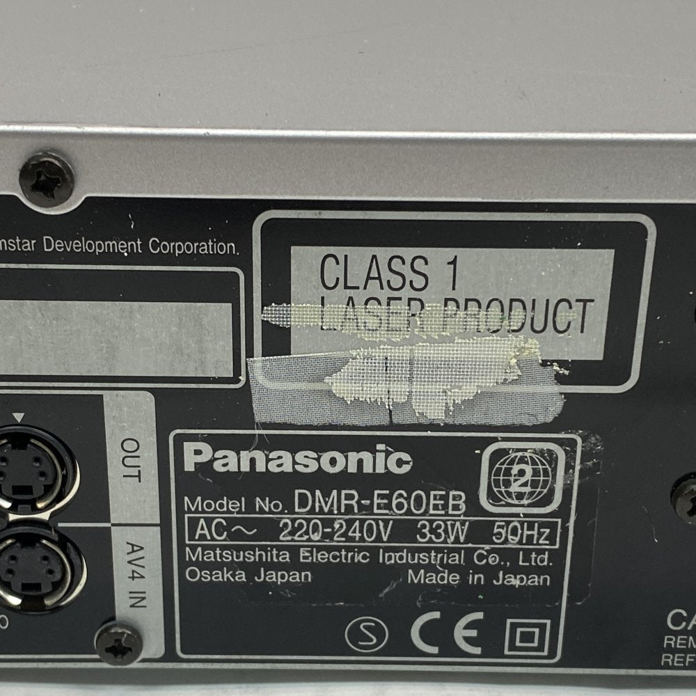 Panasonic DMR E60 DVD Recorder Multi-Region SD SCART Durable Design