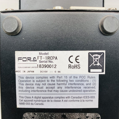 Broadcast Remote Camera Control Panel USB Ethernet XLR FOR-A FT-1RCPA LCD