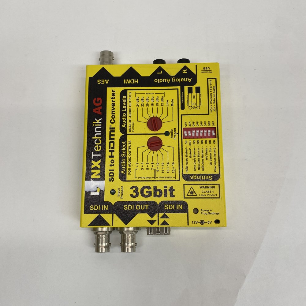 Broadcast SDI to HDMI Converter 3Gbit LYNXTechnik AG YellowBrik AES Analog USB