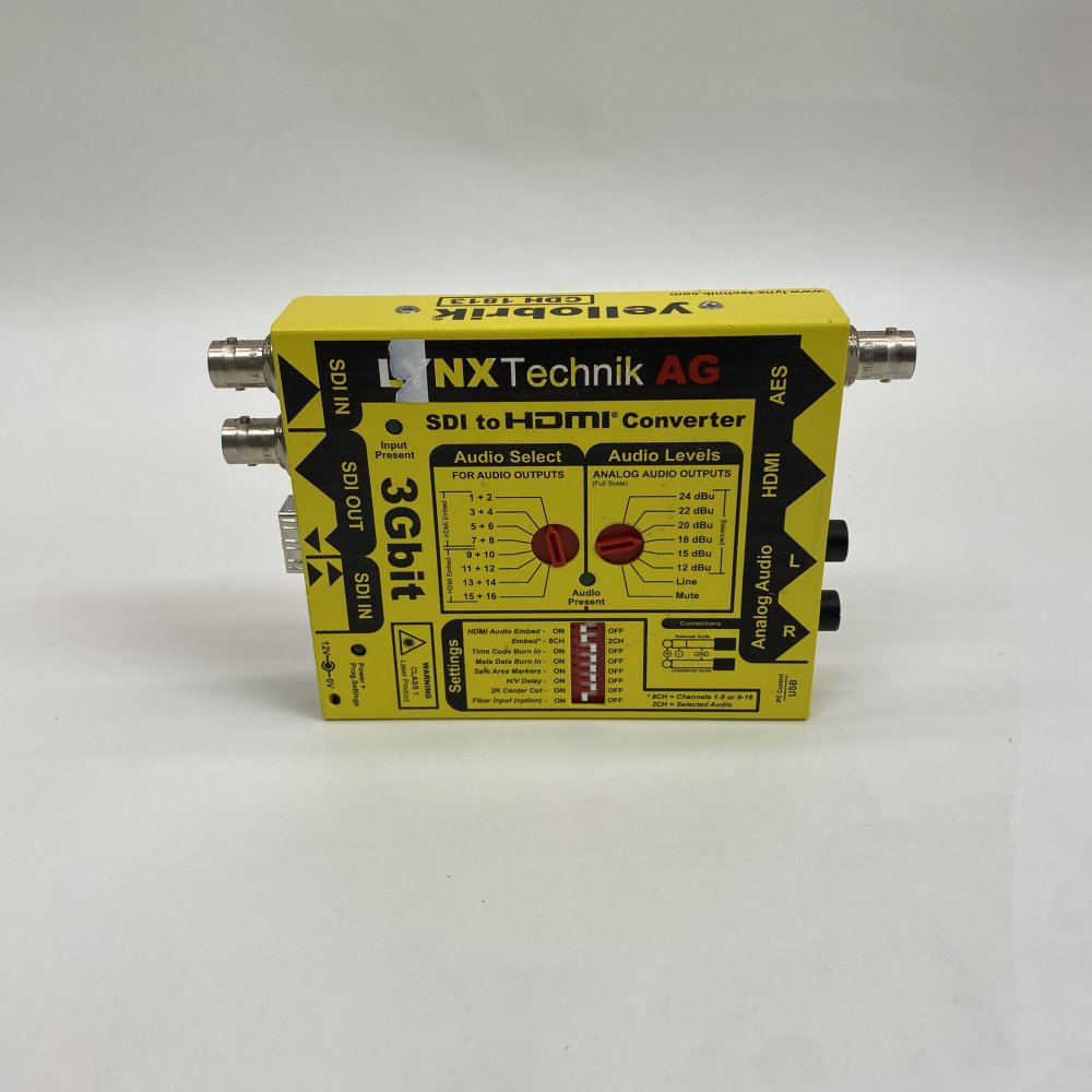 Broadcast SDI to HDMI Converter 3Gbit LYNXTechnik AG YellowBrik AES Analog USB