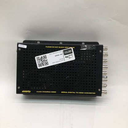 Broadcast HDMI Receiver SDI Fiber Ethernet Evertz 2432RX2-HDMI 1080p