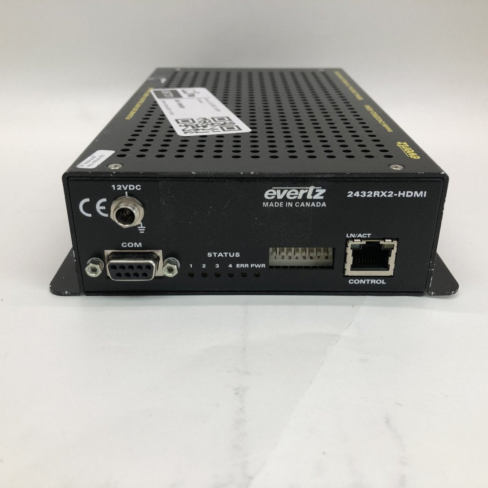 Broadcast HDMI Receiver SDI Fiber Ethernet Evertz 2432RX2-HDMI 1080p