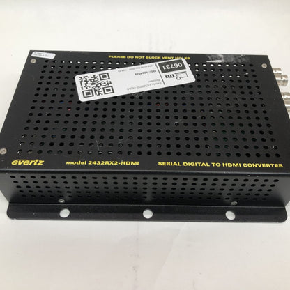 Evertz 2432RX2-HDMI Receiver 1080p SDI Fibre Ethernet Broadcast Use