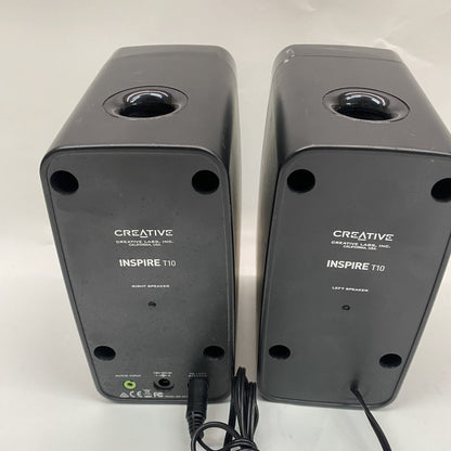 Stereo Desktop Speakers 2.0 Aux 3.5mm DC Powered Creative Inspire T10 Pair