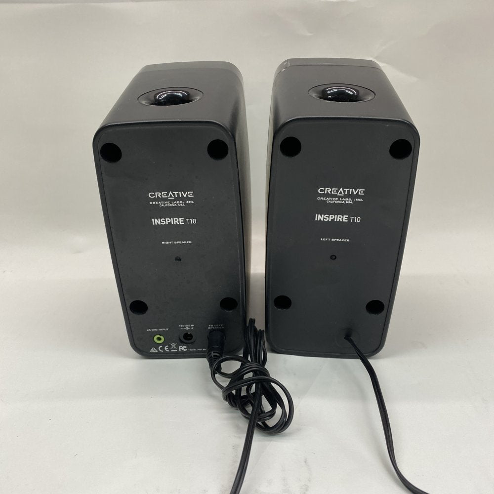Stereo Desktop Speakers 2.0 Aux 3.5mm DC Powered Creative Inspire T10 Pair
