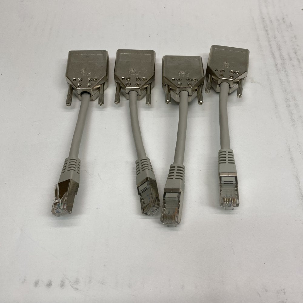 Industrial Serial Console Adapter RJ45 to DB9 Shielded 4 Pack 30cm Cables