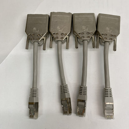 Shielded Industrial RJ45 to DB9 Console Adapter 4 Pack 30cm Cable