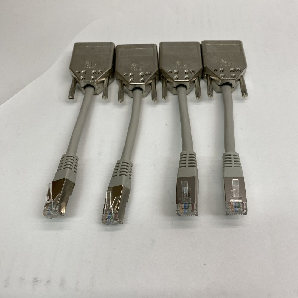 Industrial Serial Console Adapter RJ45 to DB9 Shielded 4 Pack 30cm Cables