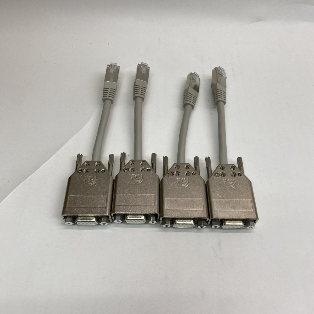 Industrial Serial Console Adapter RJ45 to DB9 Shielded 4 Pack 30cm Cables
