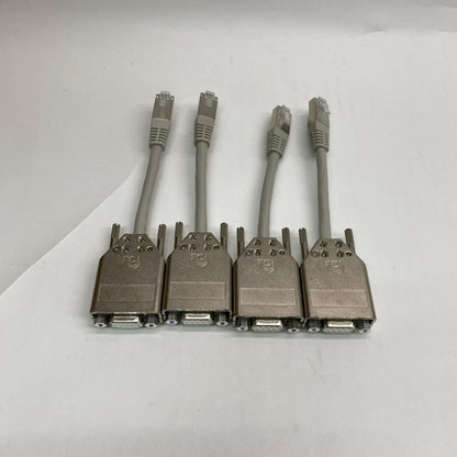 Industrial Serial Console Adapter RJ45 to DB9 Shielded 4 Pack 30cm Cables