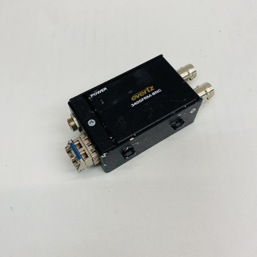Broadcast Fiber SDI Receiver SC Duplex Dual BNC Outputs Evertz 3405FRM-BNC