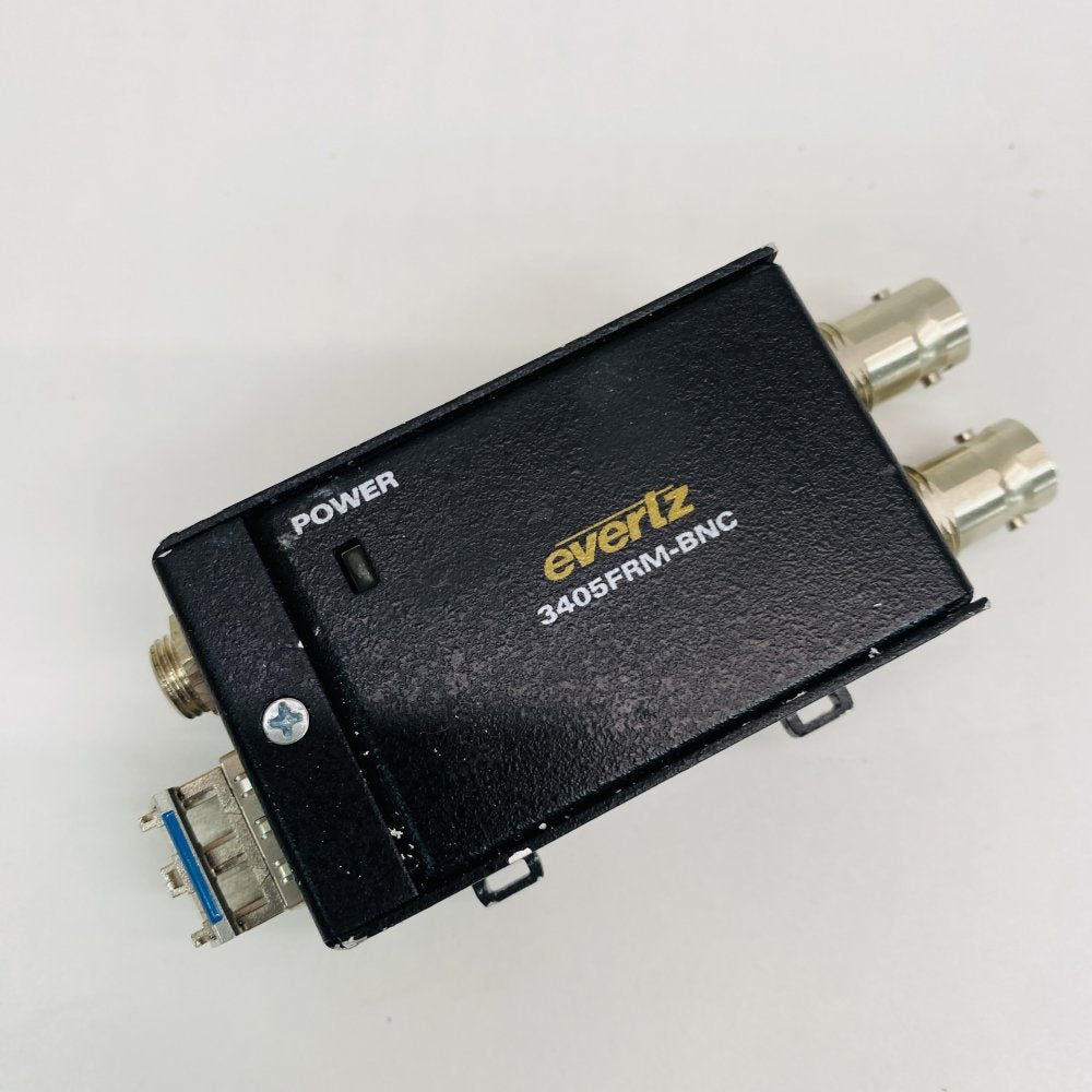 Broadcast Fiber SDI Receiver SC Duplex Dual BNC Outputs Evertz 3405FRM-BNC