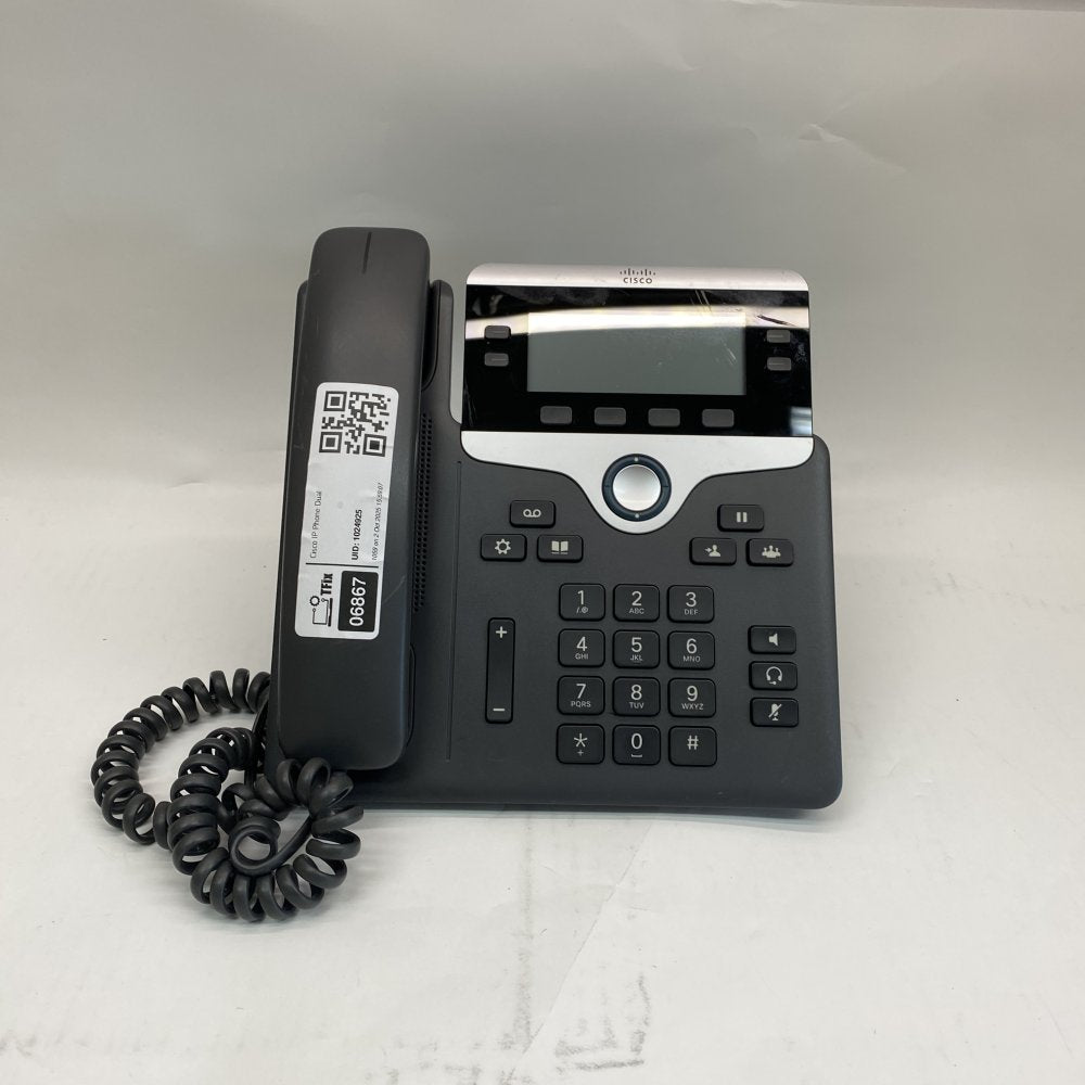 Cisco CP-7821 IP Phone 2-Line PoE Gigabit Backlit LCD Headset - Used