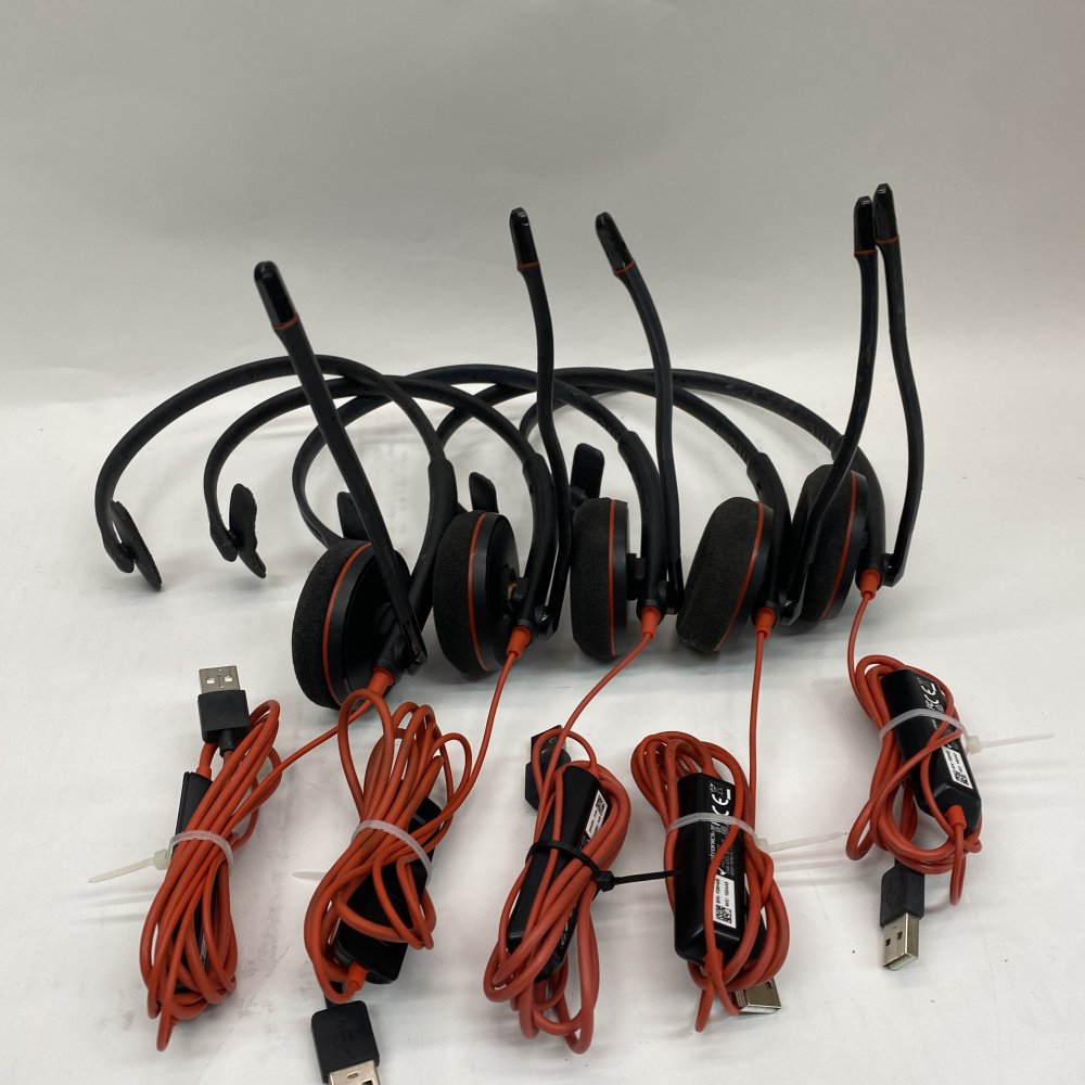 Professional Noise Canceling USB Headset Plantronics C3210 Stereo Call Center x5