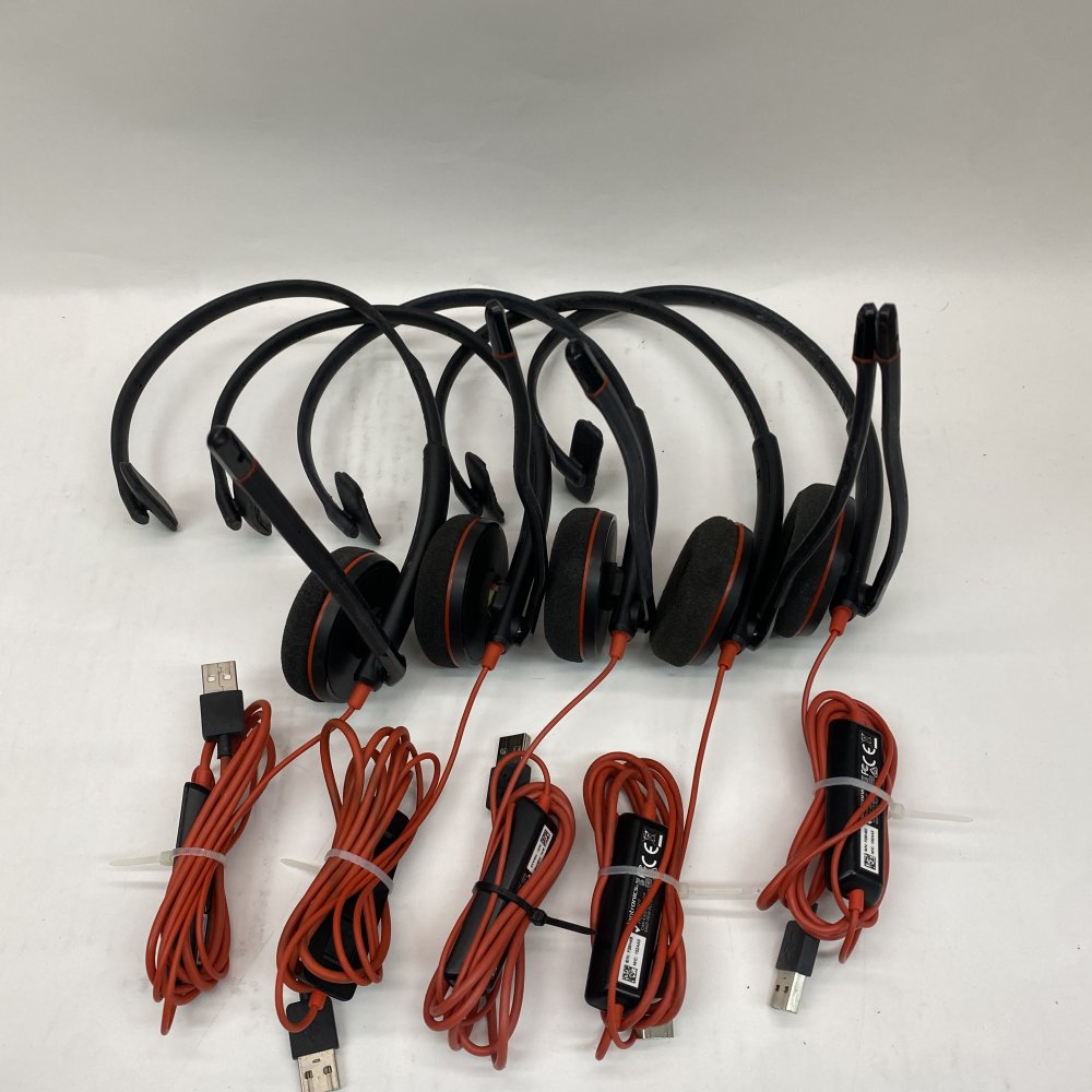 Professional Noise Canceling USB Headset Plantronics C3210 Stereo Call Center x5