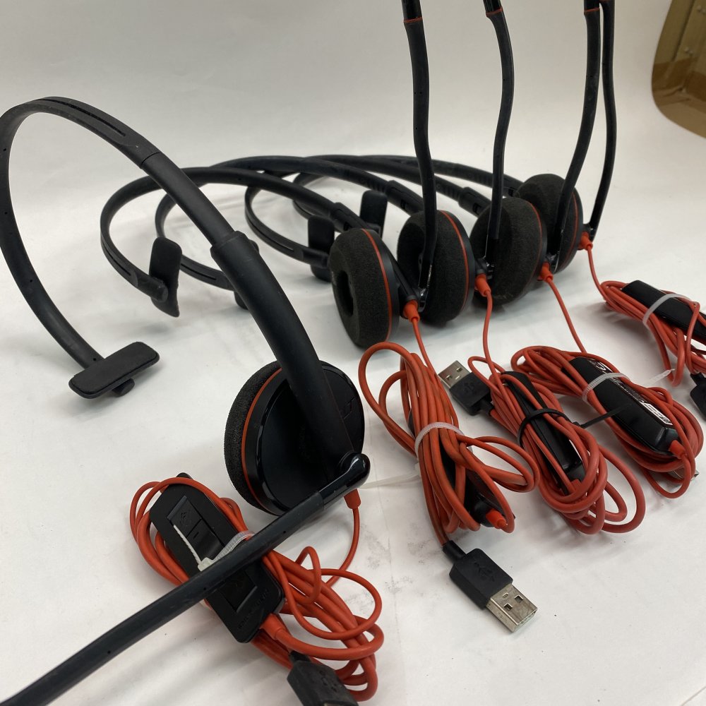 Professional Noise Canceling USB Headset Plantronics C3210 Stereo Call Center x5