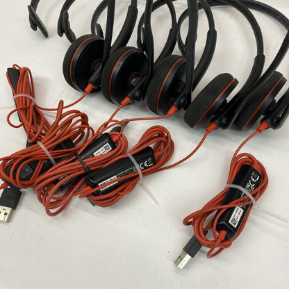 Professional Noise Canceling USB Headset Plantronics C3210 Stereo Call Center x5