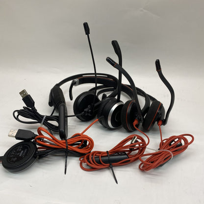 Job Lot Jabra Plantronics USB Headset Noise-Cancelling Boom Mic Bundle