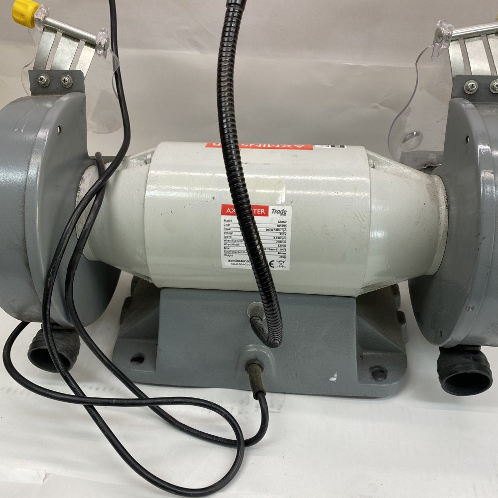 Industrial Bench Grinder 900W Axminster AT8G2 200mm 230V Heavy Duty