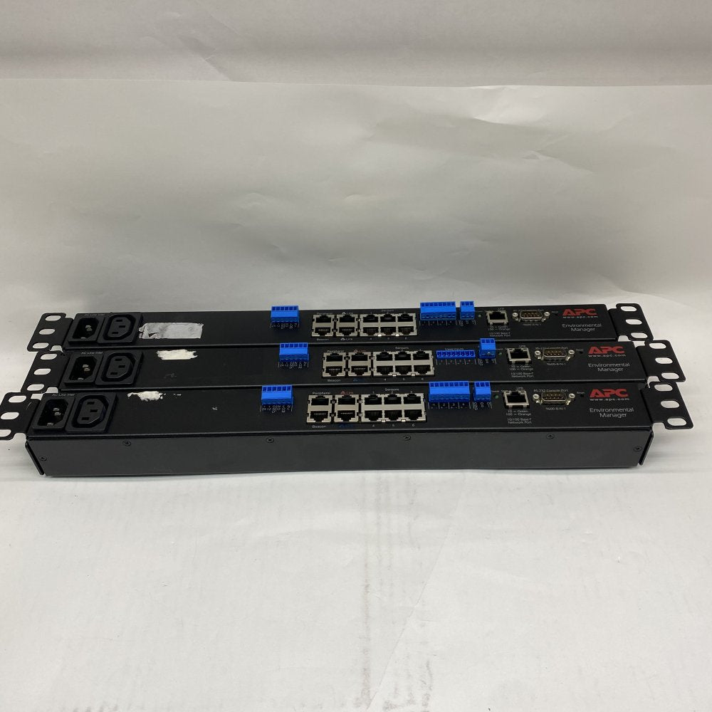 Professional Ethernet Temp Humidity Monitor APC AP9340 Black 1U Rack