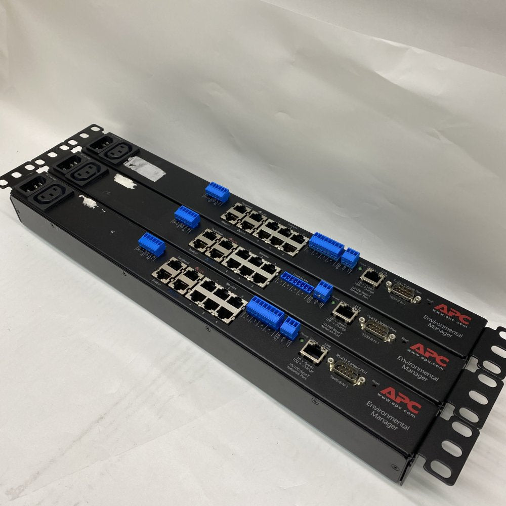 Professional Ethernet Temp Humidity Monitor APC AP9340 Black 1U Rack