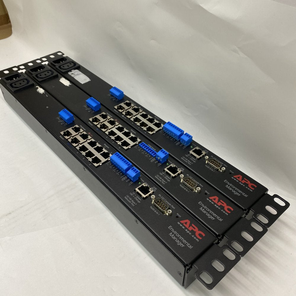 Professional Ethernet Temp Humidity Monitor APC AP9340 Black 1U Rack