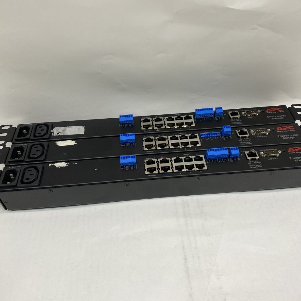 Professional Ethernet Temp Humidity Monitor APC AP9340 Black 1U Rack