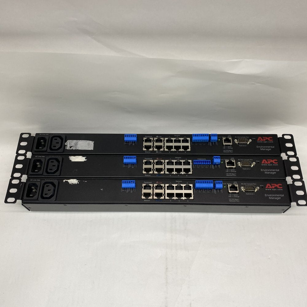 Professional Ethernet Temp Humidity Monitor APC AP9340 Black 1U Rack