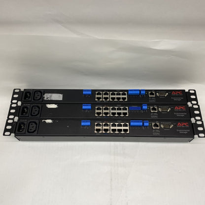 Professional Ethernet Temp Humidity Monitor APC AP9340 Black 1U Rack