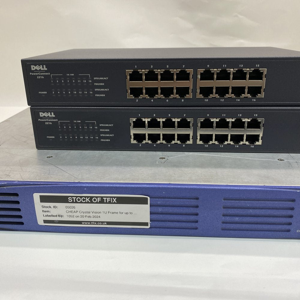 Broadcast Ethernet Switch 1Gbps Dell PowerConnect 2216 16-Port RJ-45 Rack-Mount