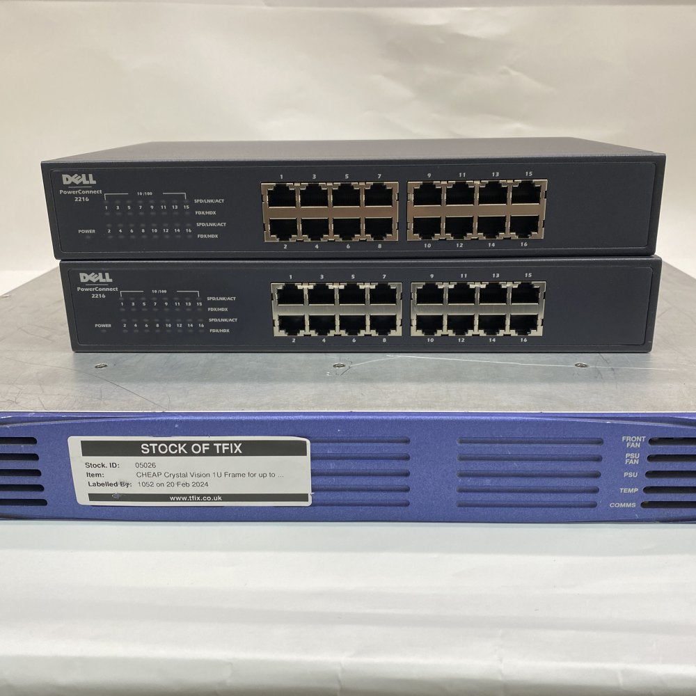 Broadcast Unmanaged Fast Ethernet Switch Dell 2216 16-Port Rack-Mount