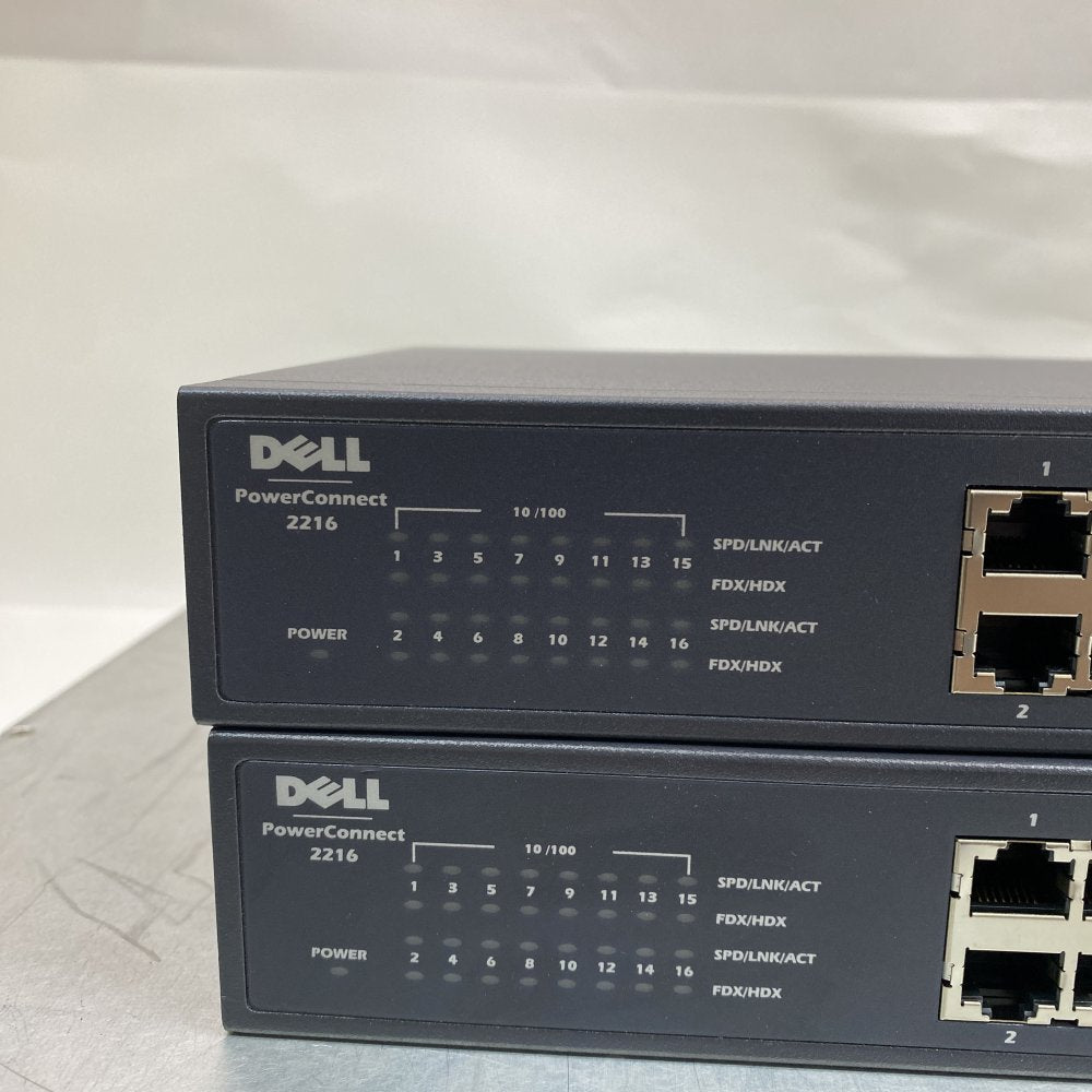 Broadcast Ethernet Switch 1Gbps Dell PowerConnect 2216 16-Port RJ-45 Rack-Mount