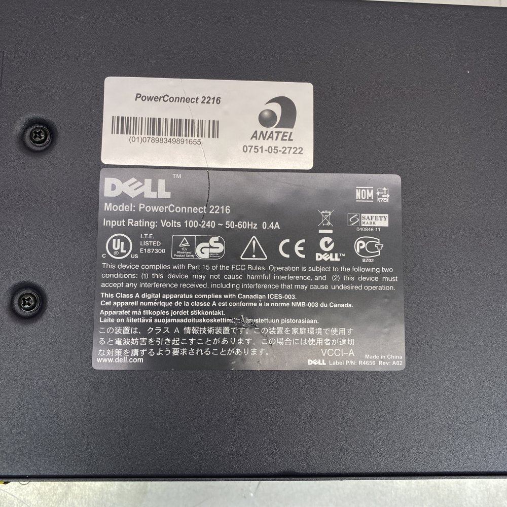 Broadcast Ethernet Switch 1Gbps Dell PowerConnect 2216 16-Port RJ-45 Rack-Mount
