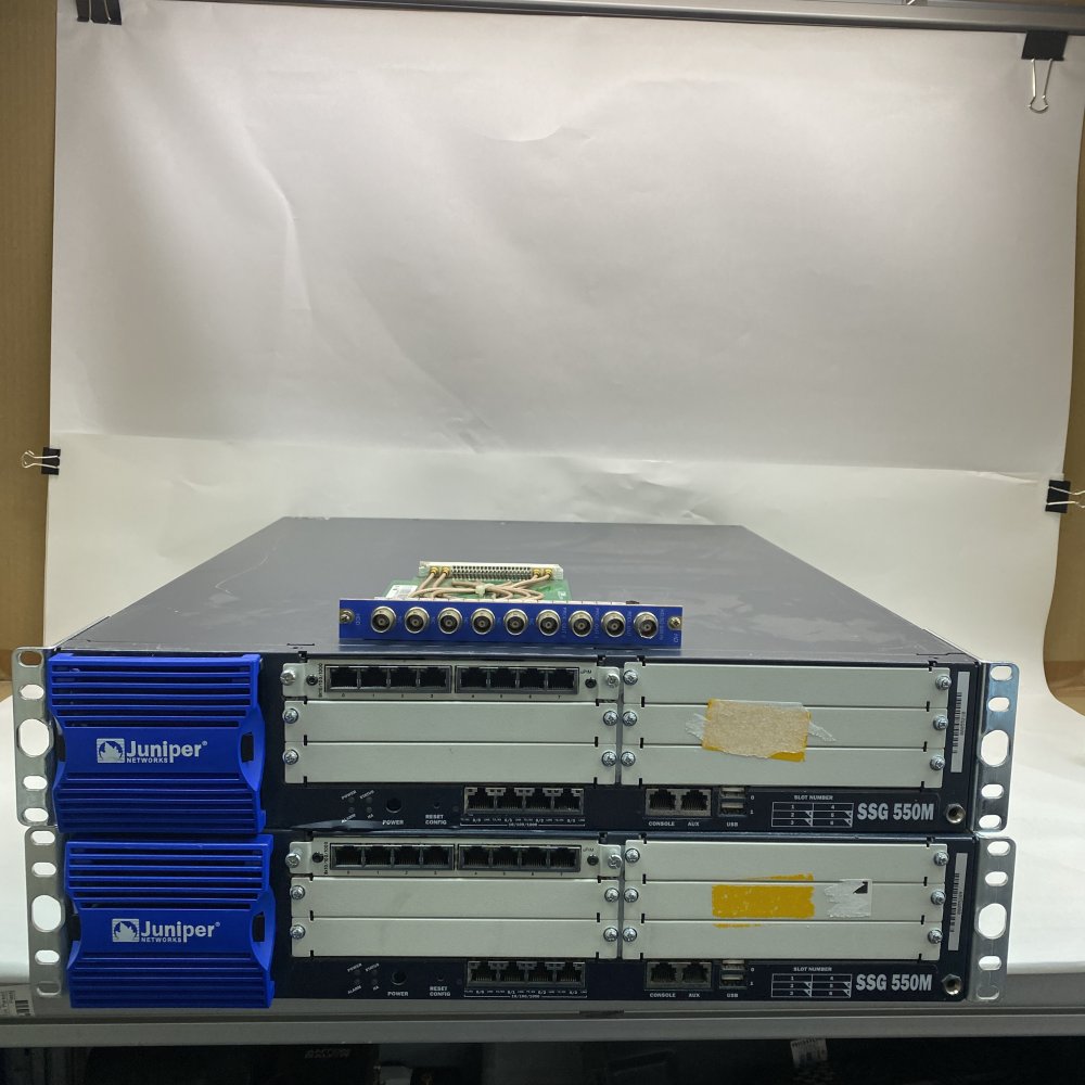 Bundle Juniper SSG 550M Firewall VPN Axon SDI IO Card Broadcast Rack