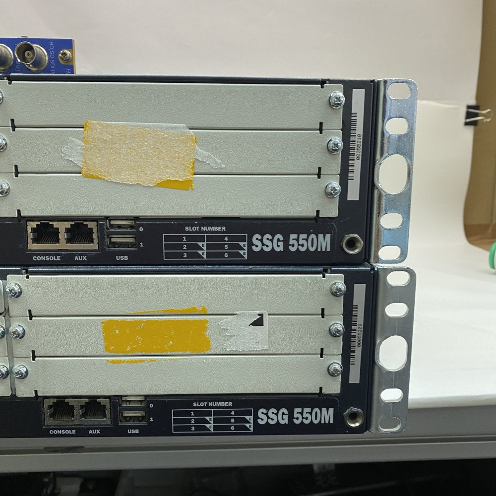 Bundle Juniper SSG 550M Firewall VPN Axon SDI IO Card Broadcast Rack