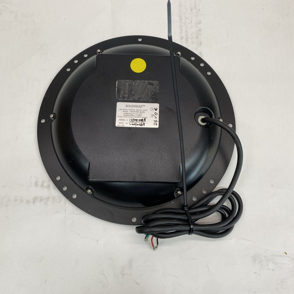 Industrial LED Road Traffic Signal Light 12VDC Yellow Solidhead CW668-23EE 200mm