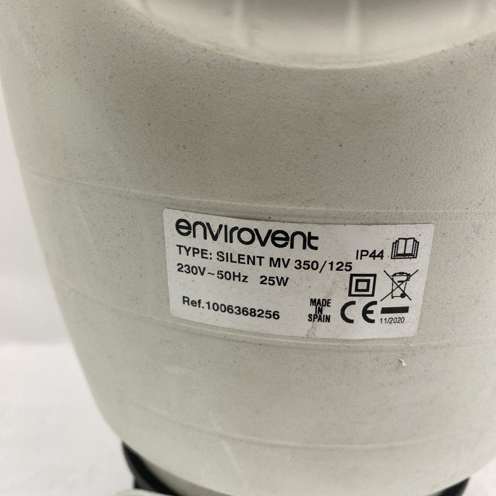 Inline Silent Duct Extractor Fan 125mm 230V IP44 Envirovent SILENT MV350125