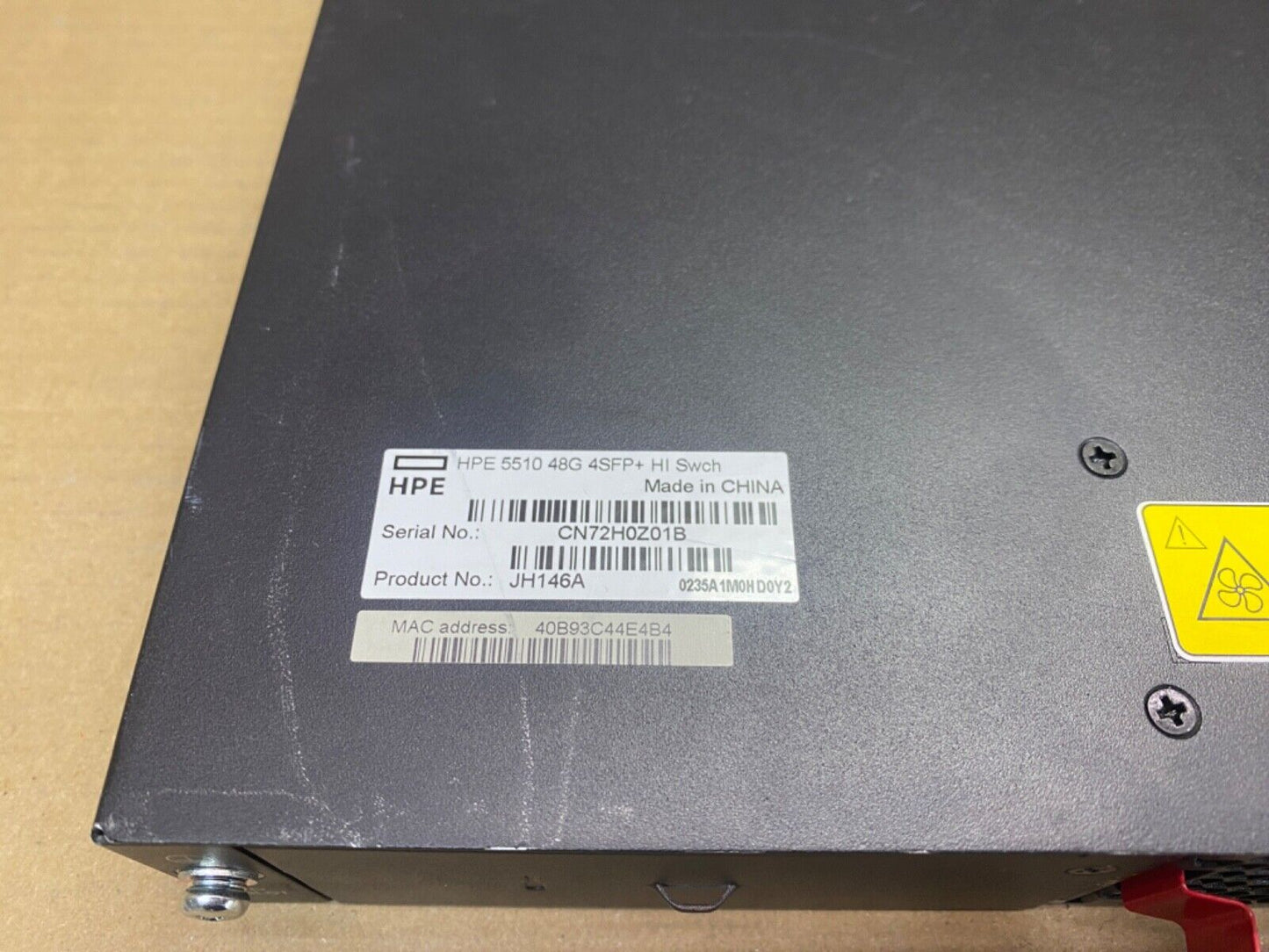 Managed Gigabit Ethernet Switch, HPE 5510 JH146A, 48-Port RJ45, 1U Rack-Mount