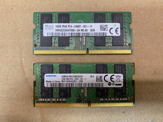 Professional DDR4 Memory Module, Samsung Hynix 16GB 2Rx8 PC4-2400T RAM