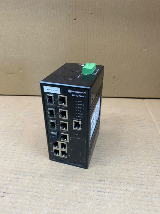 Industrial Gigabit Ethernet Switch Meridian MS8GT4GX4 8-Port SFP 10GbE