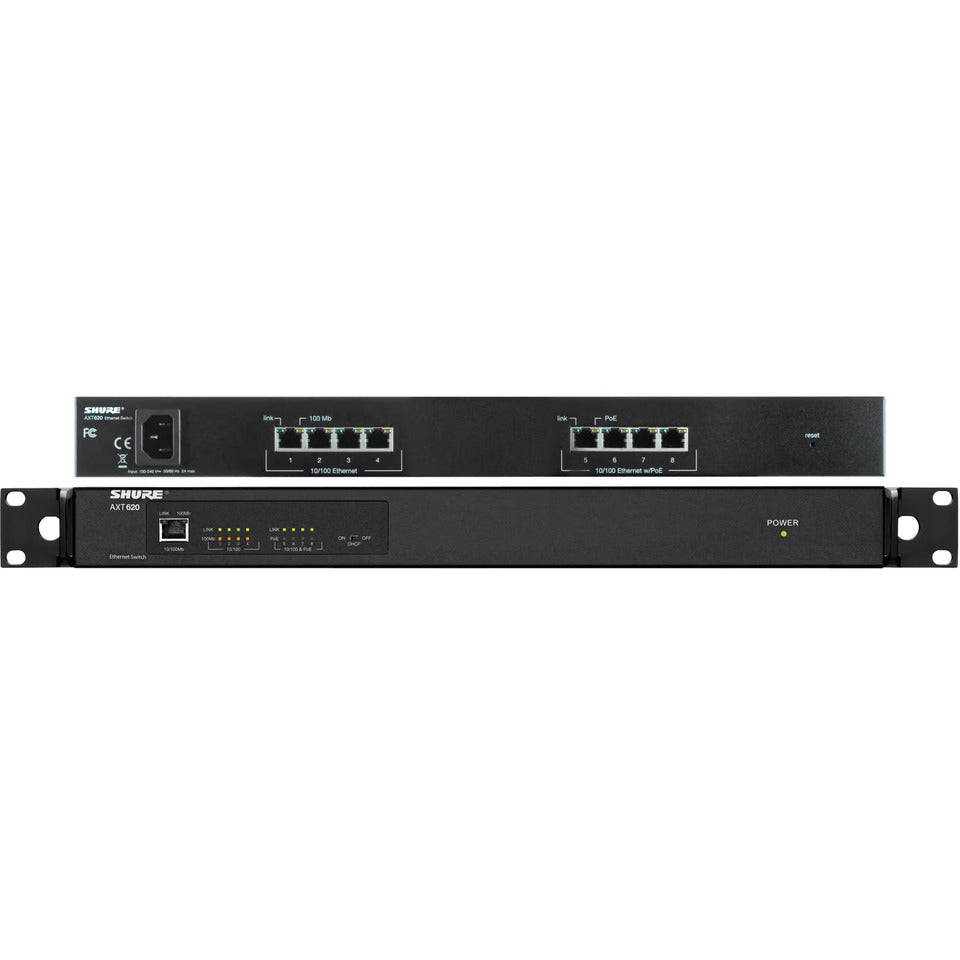 Professional Ethernet Switch 9-Port Shure AXT620 Axient Rack-Mount