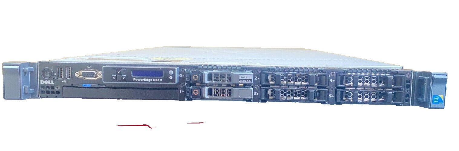 Dell PowerEdge R610 Server 2x Quad Core 2.93GHz 8GB RAM 500GB HDD Rack-Mount