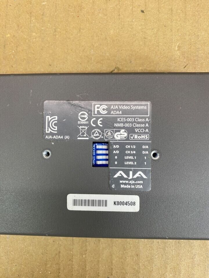 Broadcast Bi-Directional Audio A/D D/A Converter AJA ADA4 XLR 1080p