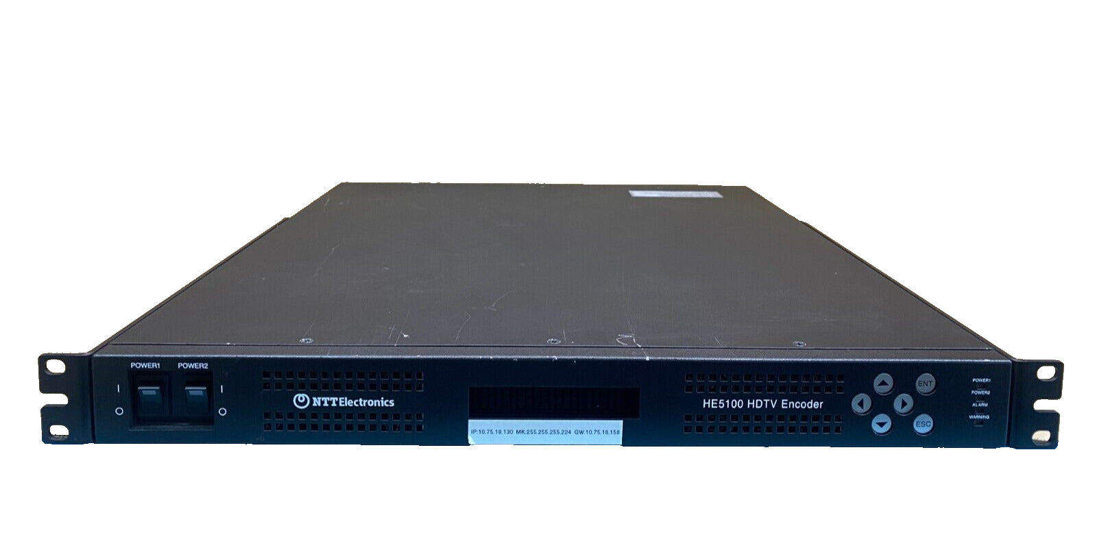 Broadcast MPEG-2 HD Encoder Dual PSU NTT HE5100 SDI Rack-Mount 1080p
