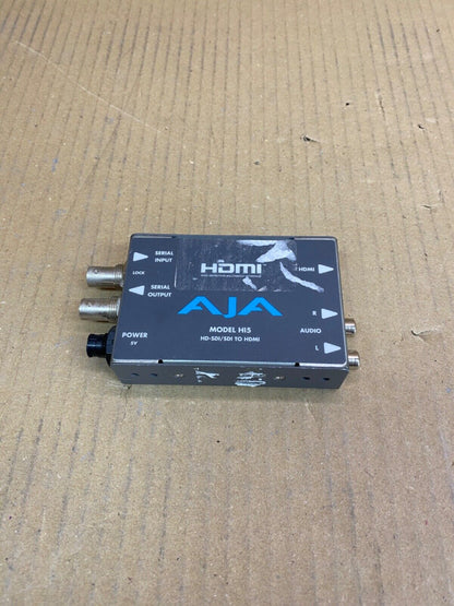 Broadcast SDI to HDMI Converter 8-Channel Audio AJA HI5 1080p Support