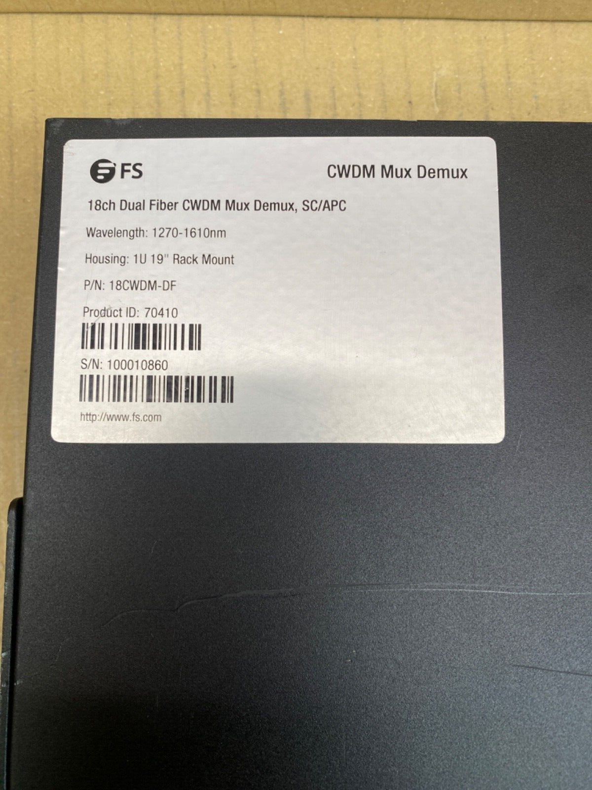 Dual Fiber CWDM Mux Demux 18CH Device ITU-T G.694.2 Optical Networking