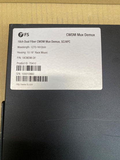 Dual Fiber CWDM Mux Demux 18CH Device ITU-T G.694.2 Optical Networking