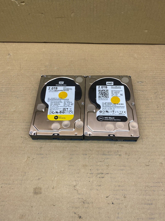 2TB WD Black SATA 6Gb/s HDD Dual-Core Desktop Drive 3.5" 7200RPM x2